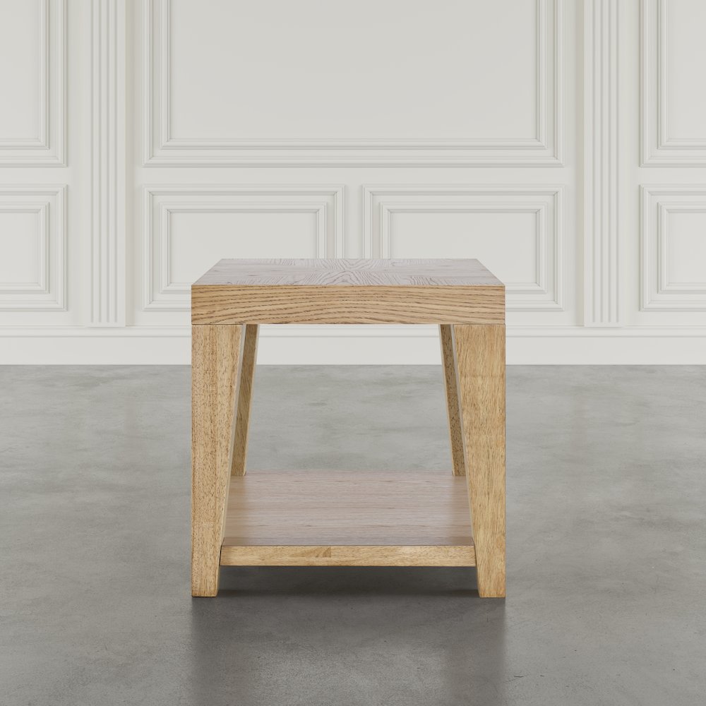Laurel Creek Modern Contemporary 24" Square End Table with Open Shelf