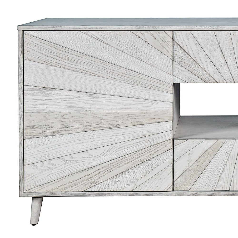 Reece 60" Mid-Century Modern Starburst TV Stand Console Storage Cabinet