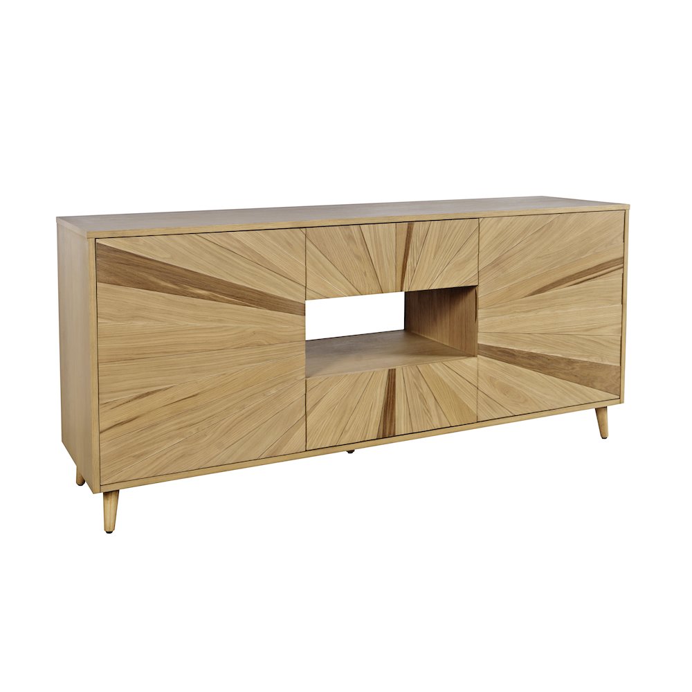 Reece 70" Mid-Century Modern Starburst TV Stand Console Storage Cabinet