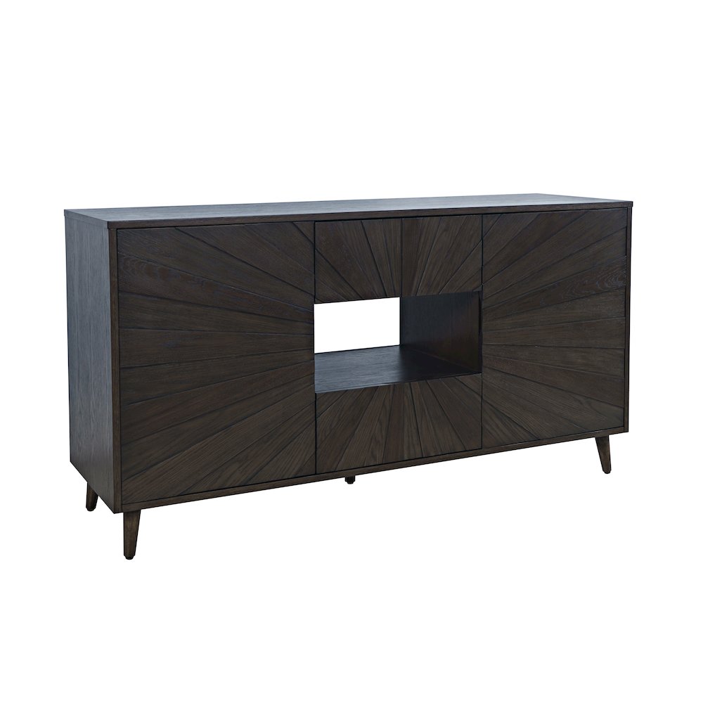 Reece 60" Mid-Century Modern Starburst TV Stand Console Storage Cabinet