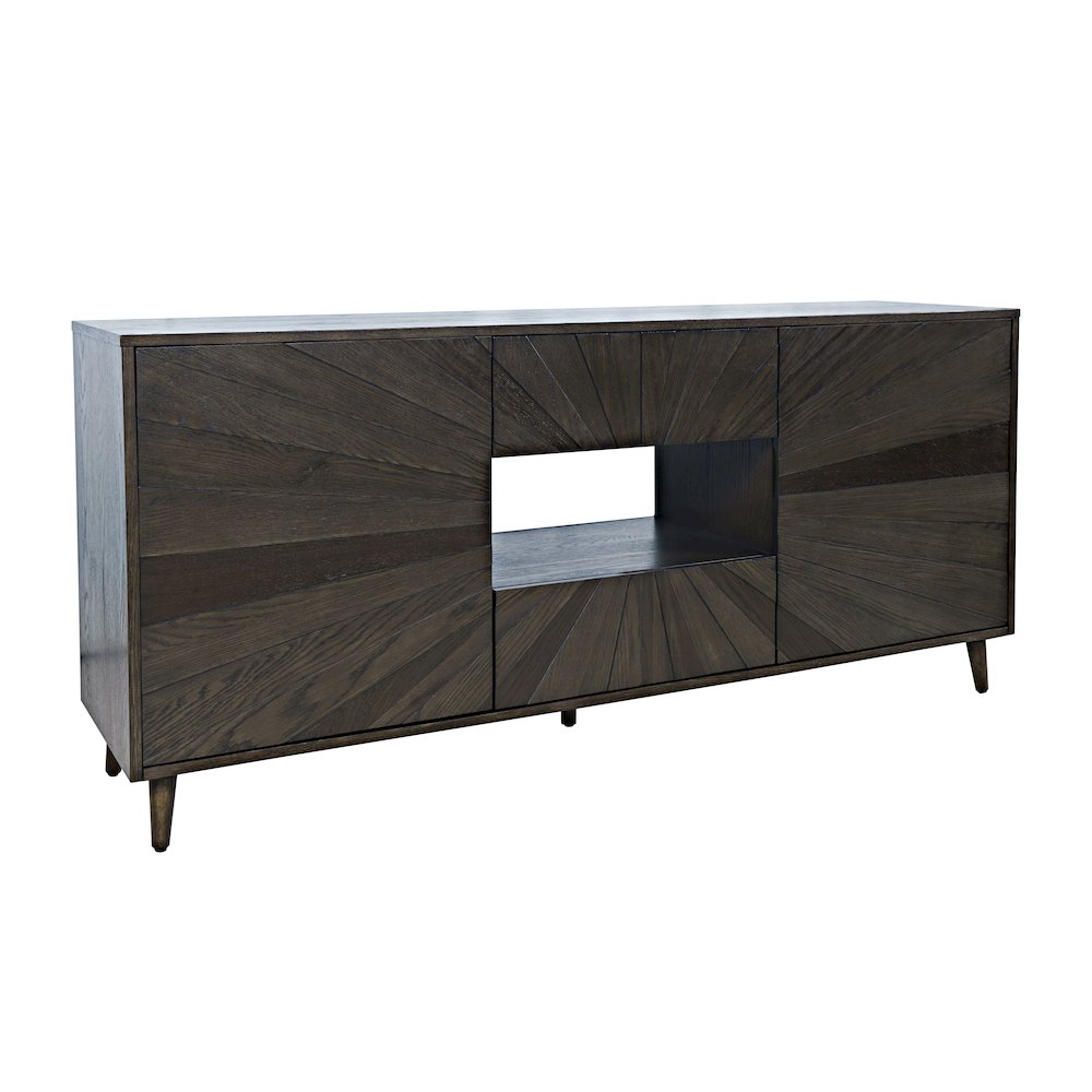 Reece 70" Mid-Century Modern Starburst TV Stand Console Storage Cabinet