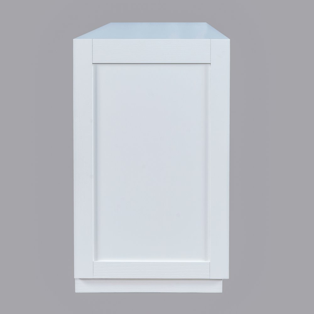 50" Contemporary Media Console with Tempered Glass Doors, Drawers and Shelves