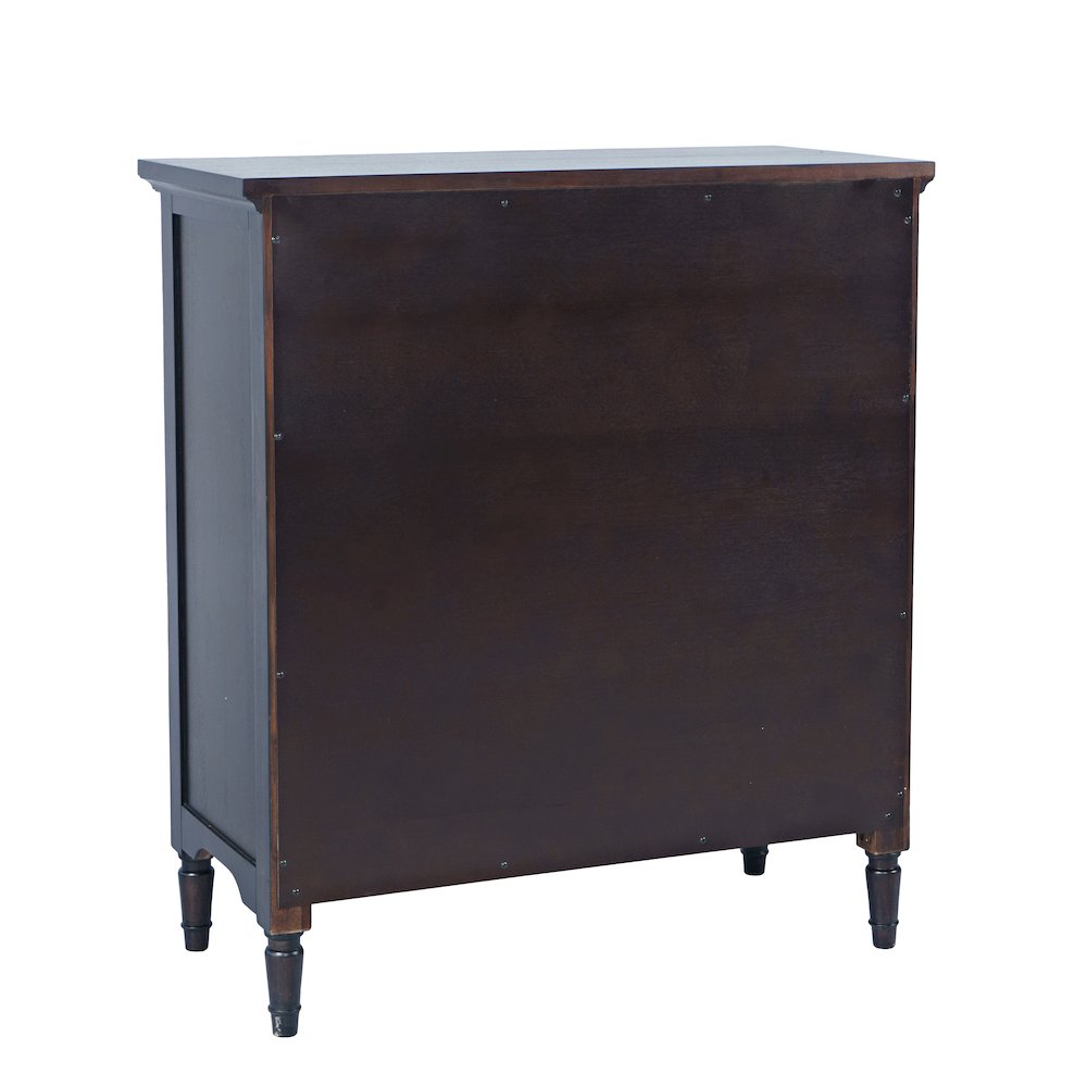 32" Slat Panel Door Accent Cabinet -Transitional Storage with Adjustable Shelves