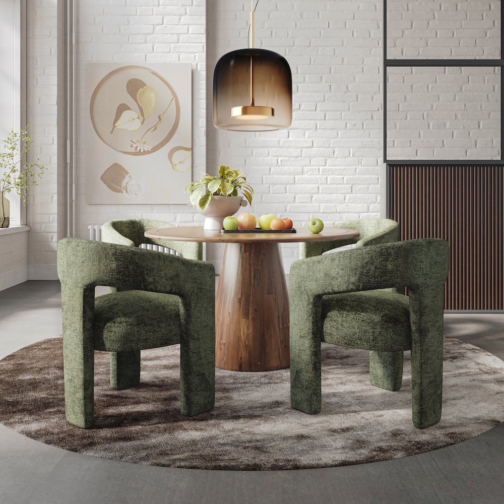 Gwen Modern Luxury Jacquard Fabric Upholstered Sculpture Armchair