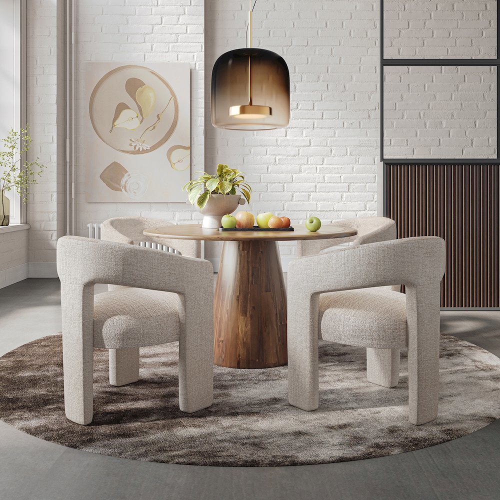 Gwen Modern Luxury Jacquard Fabric Upholstered Sculpture Armchair