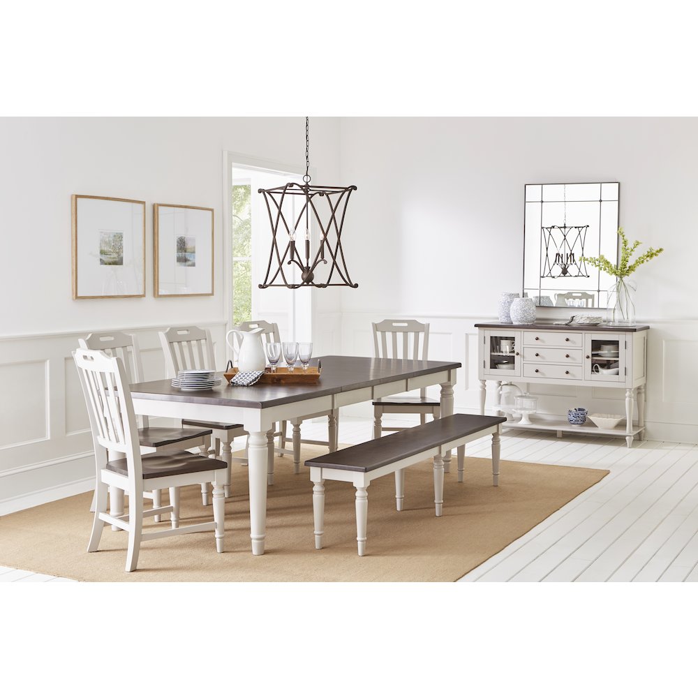 Orchard Park Farmhouse Solid Rubberwood 76" Bench