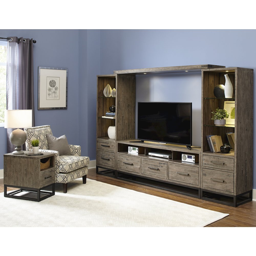 East Hampton Distressed Solid Wood Pier Bookcase