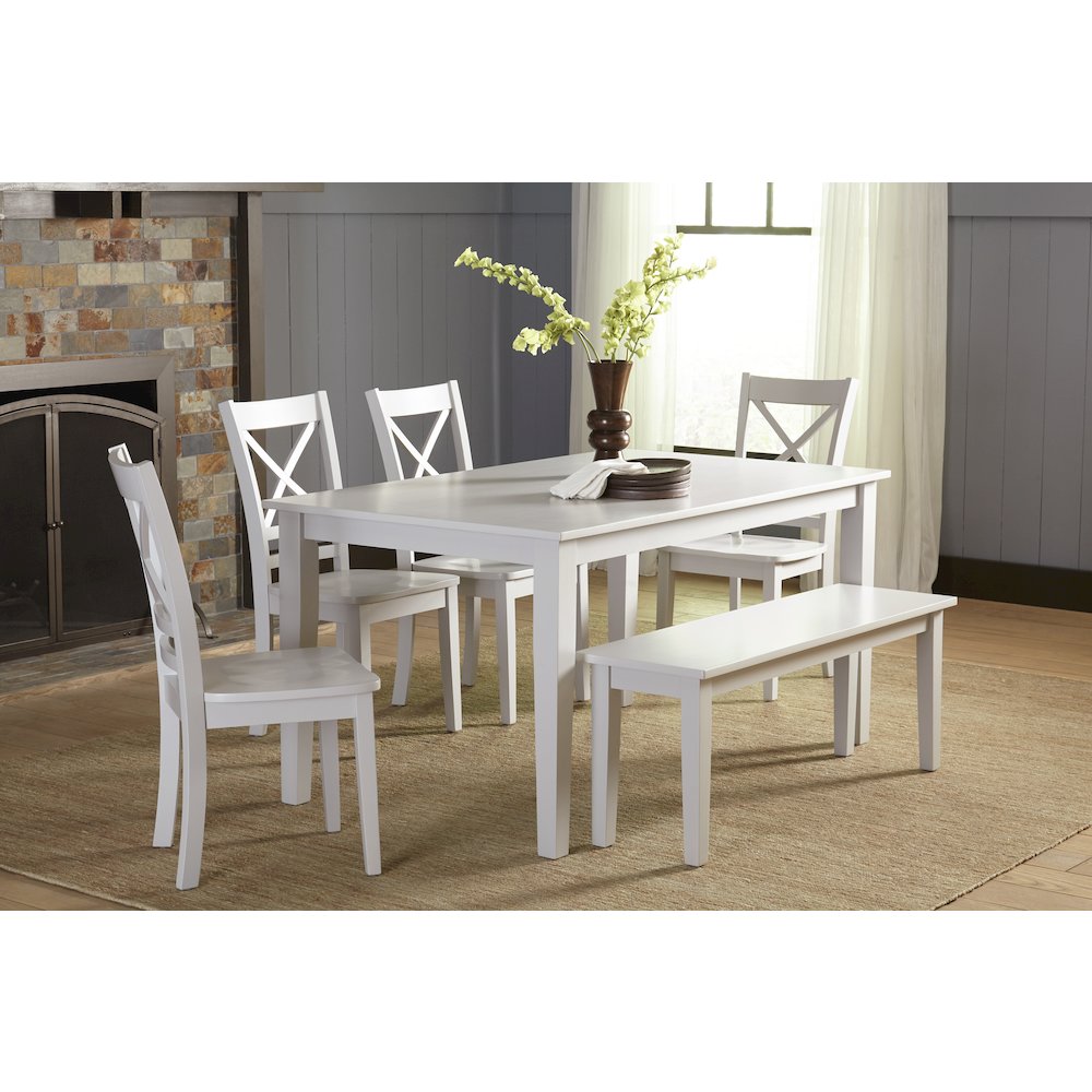 Simplicity Solid Wood Classic Cross-Back Dining Chair (Set of 2)