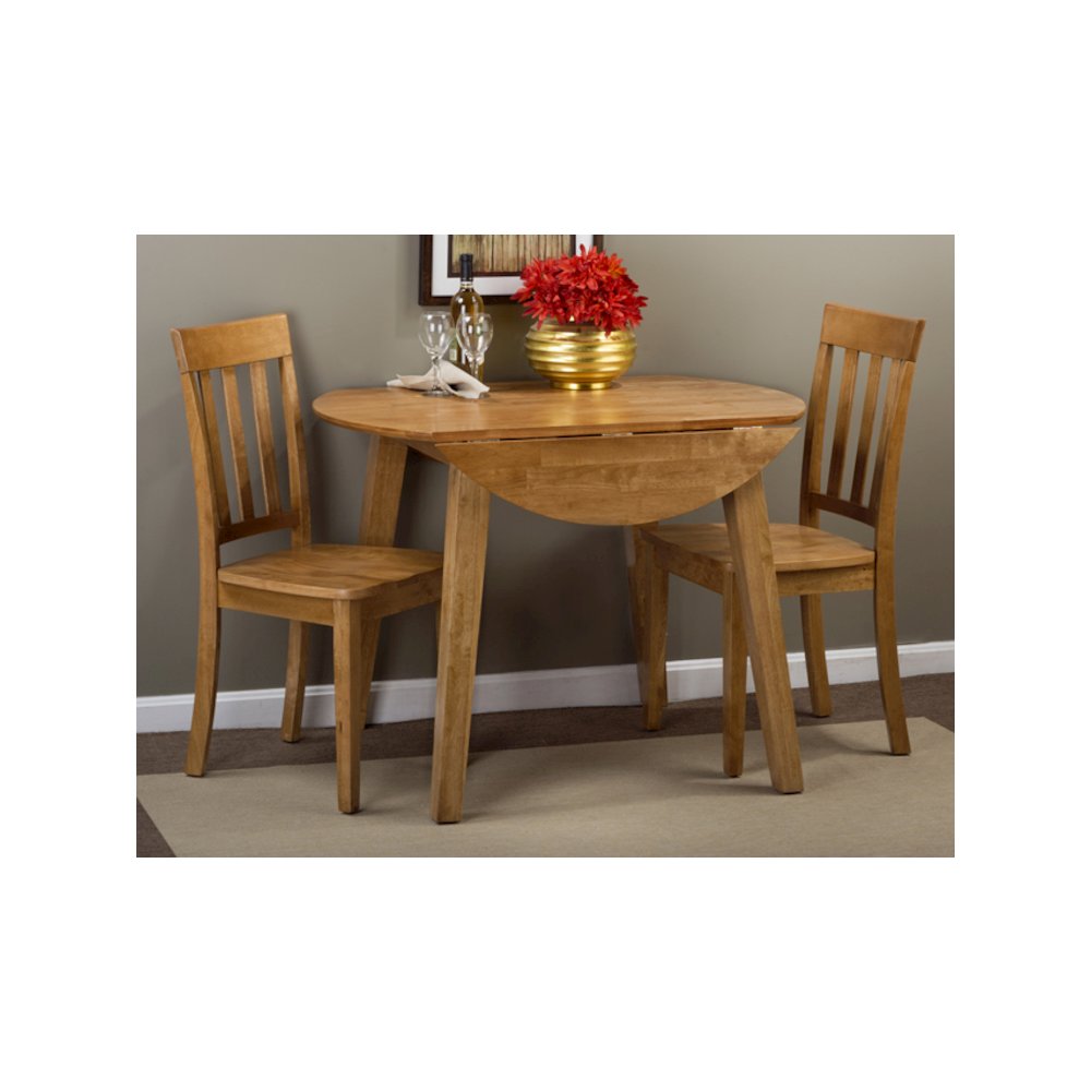 Simplicity Solid Wood Classic Round Drop-leaf Table