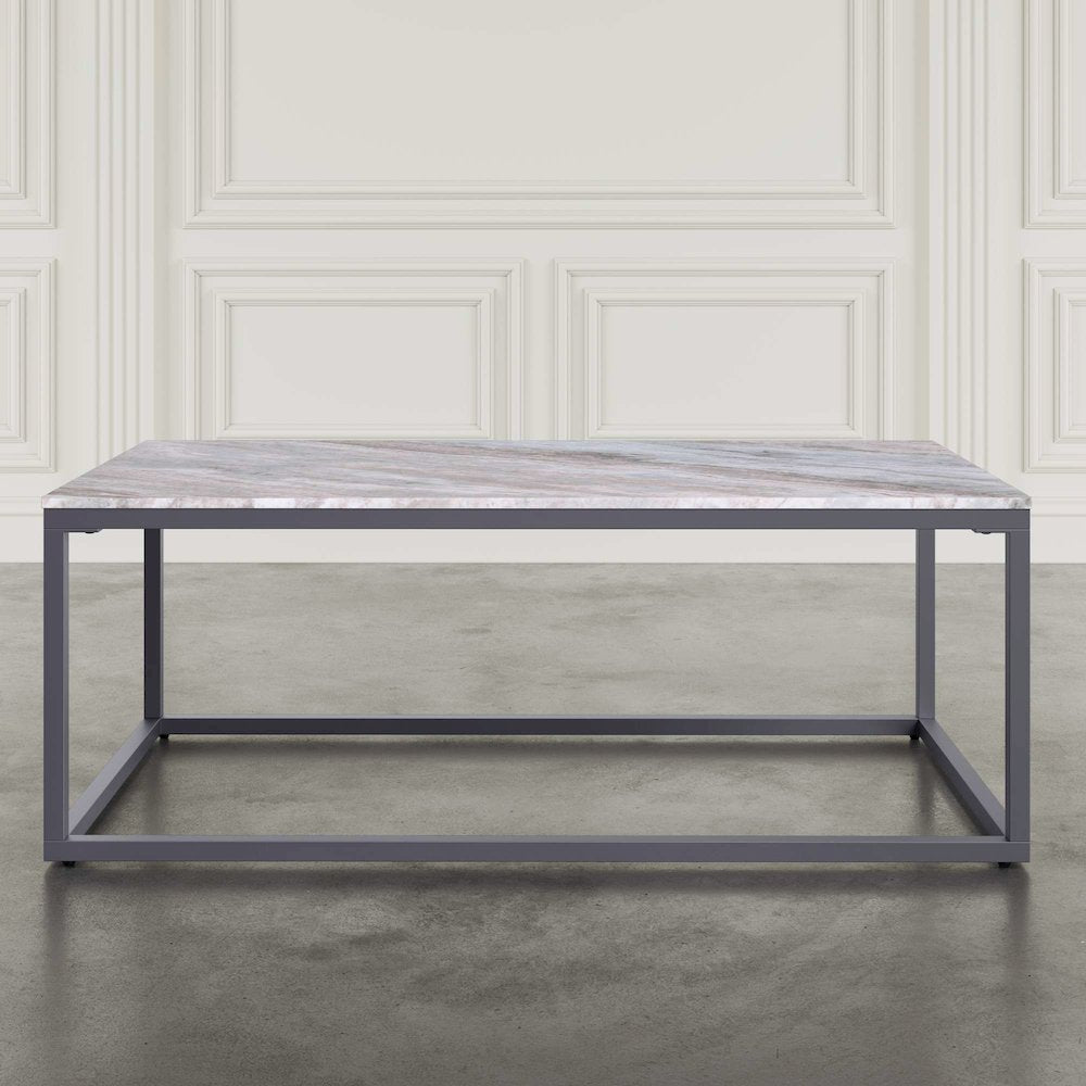 Wynn 48" Modern Luxe Solid Marble Coffee Table