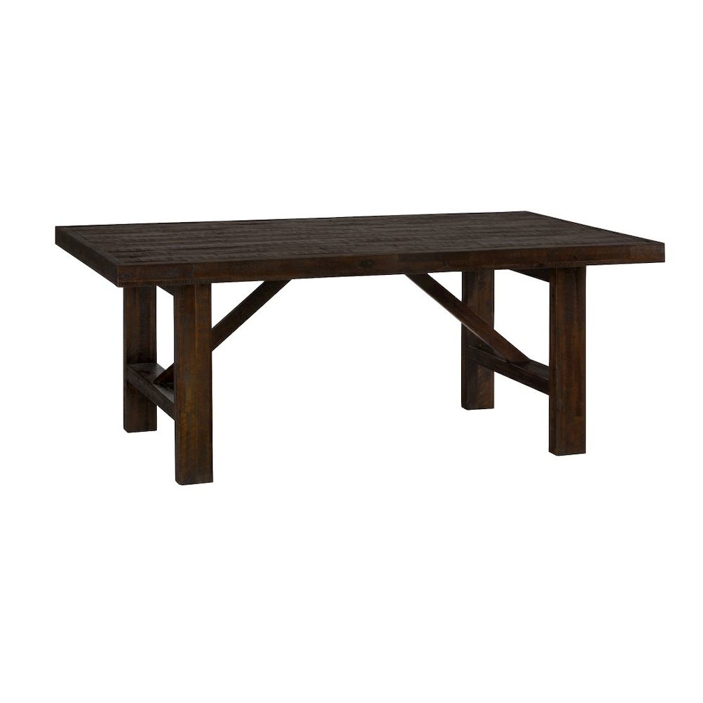 Kona Grove 79" Distressed Rustic Solid Wood Trestle Dining Table
