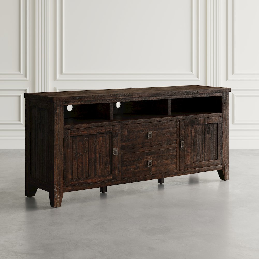 Kona Grove Distressed Rustic Solid Wood 70" Media Unit