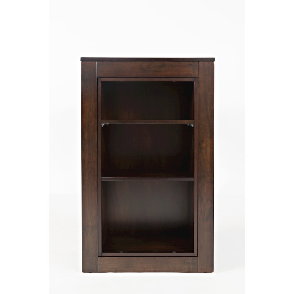 Tribeca Counter Height 48" Contemporary Dining Table with Built-In Shelving