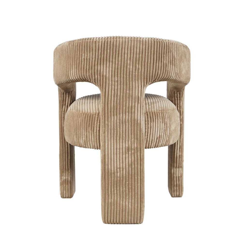 Bowen Modern Three-Leg Upholstered Accent Dining Armchair with Corduroy Fabric