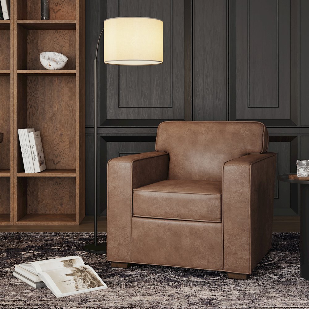 Eastwood Faux Leather Lodge Accent Lounge Chair