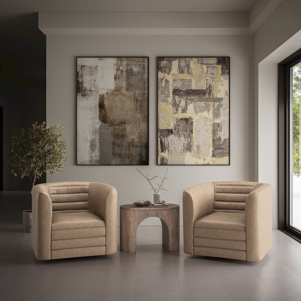 GT Faux Leather Modern Sport Accent Swivel Chair