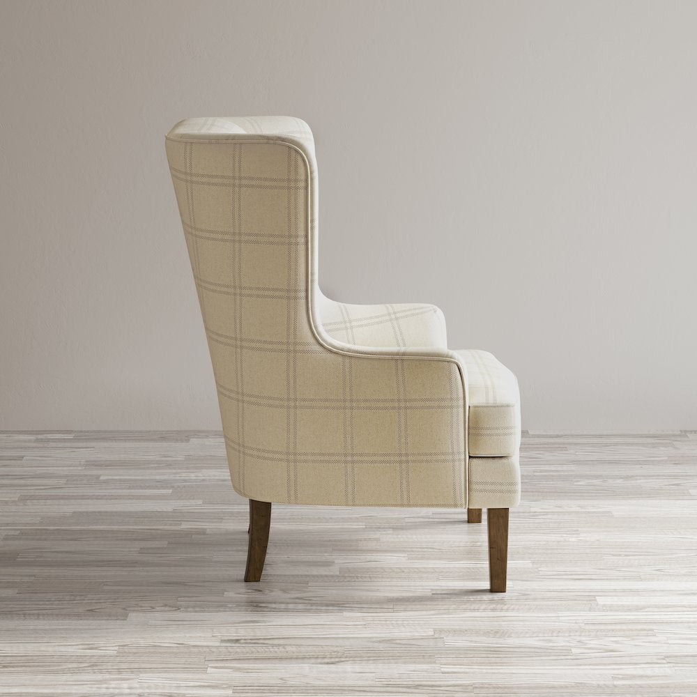 Lacroix Traditional Upholstered Wingback Accent Chair
