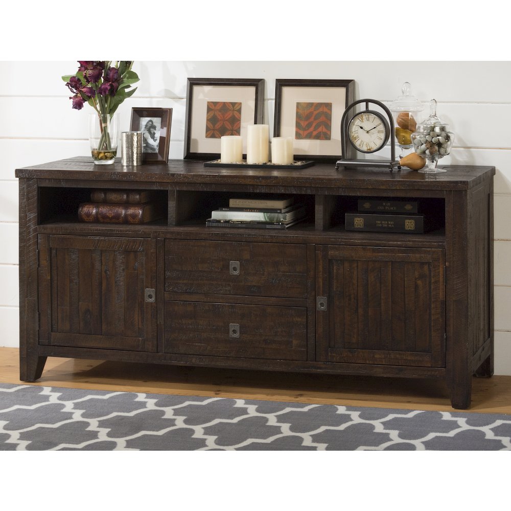 Kona Grove Distressed Rustic Solid Wood 70" Media Unit
