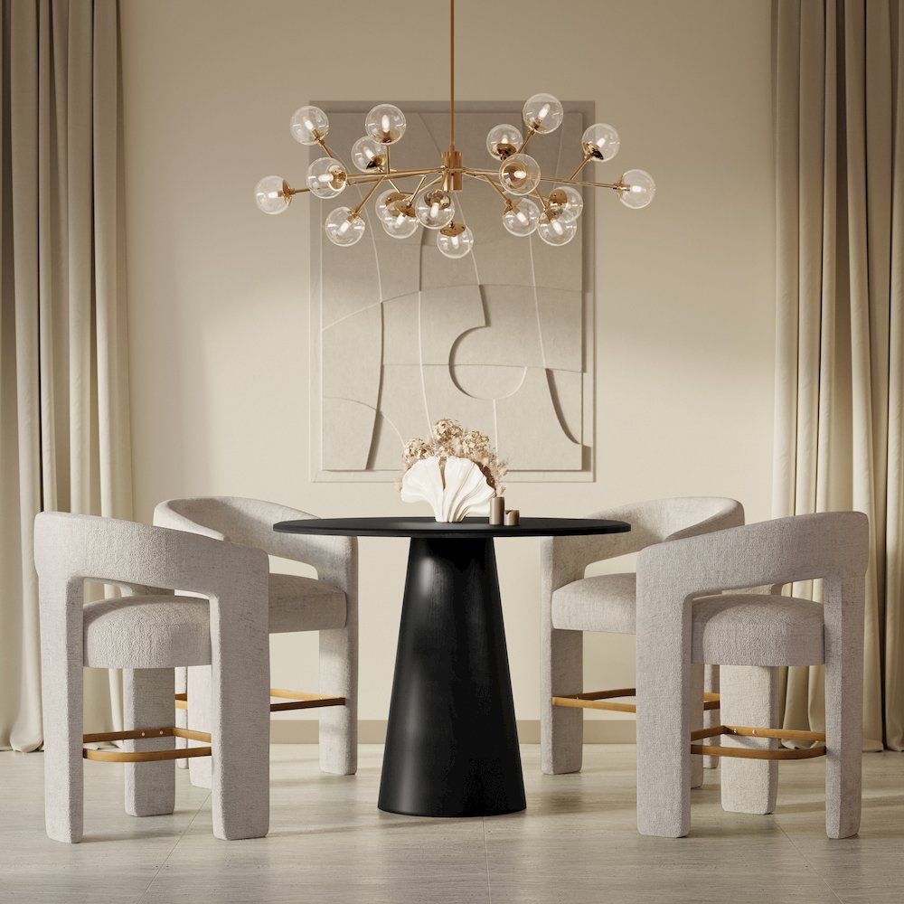 Luxury Mid-Century Modern Five Piece Counter Height Dining Set