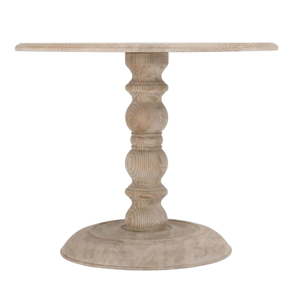 Reclaimed Pine Dining Table with Solid Wood Finish and Transitional Style