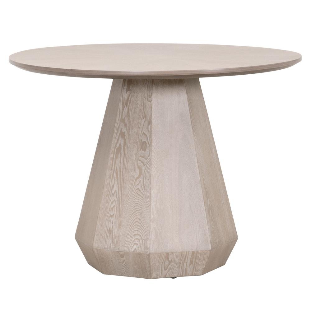 Gray Round 42" Dining Table – Kitchen or Dining Table for 4 People