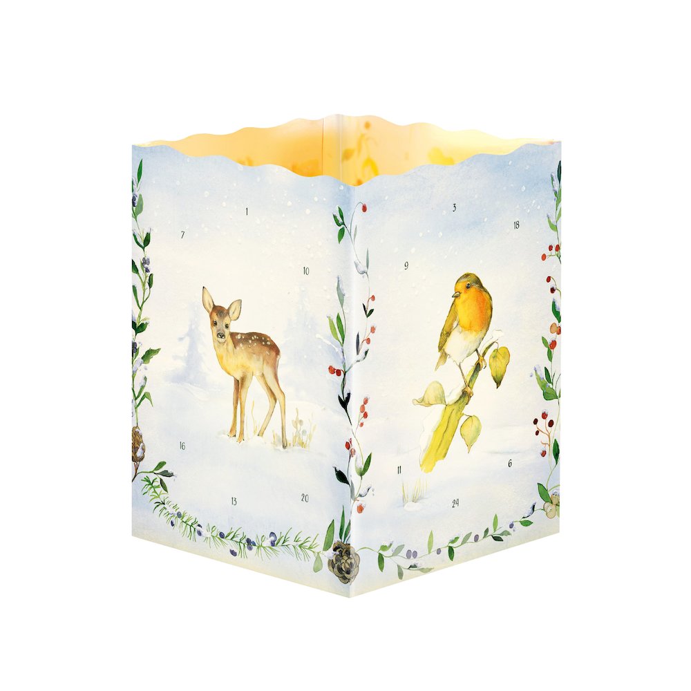 Standing Candlelight Advent With Detachable Ornaments - 6"H X 6"W X 6"D