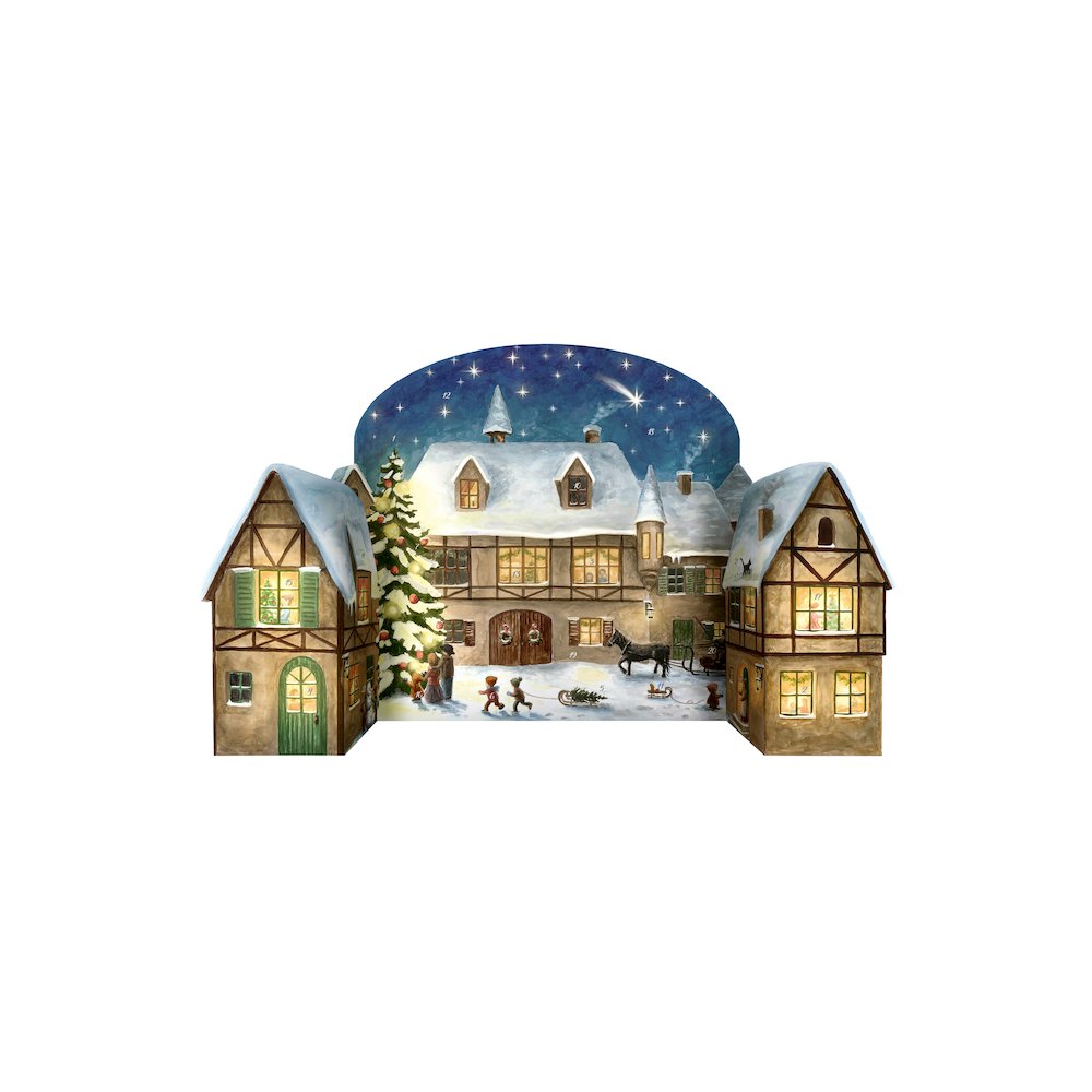 Advent Calendar - Stand-Up Christmas Eve In The Village With Topper