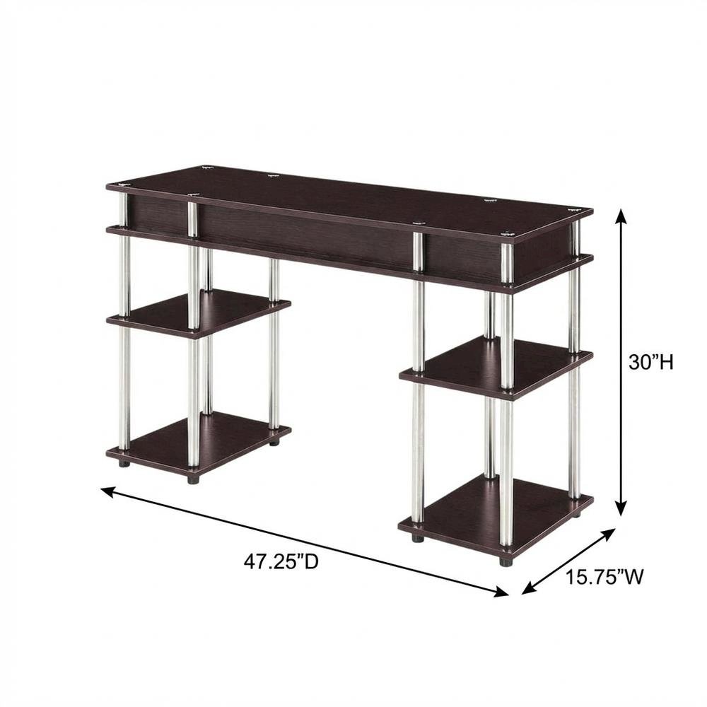 Contemporary Student Desk With Shelves And Modern Design