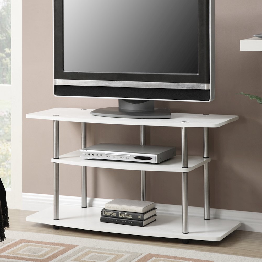 No Tools 3 Tier Wide TV Stand for TVs up to 46 Inches