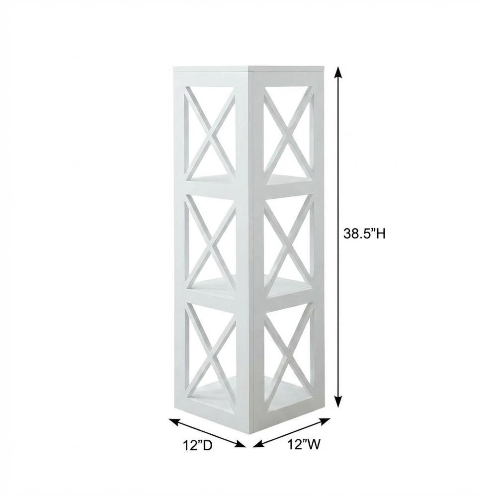 Modern 3-Tier Corner Bookcase with Durable Non-Lead Base Paint