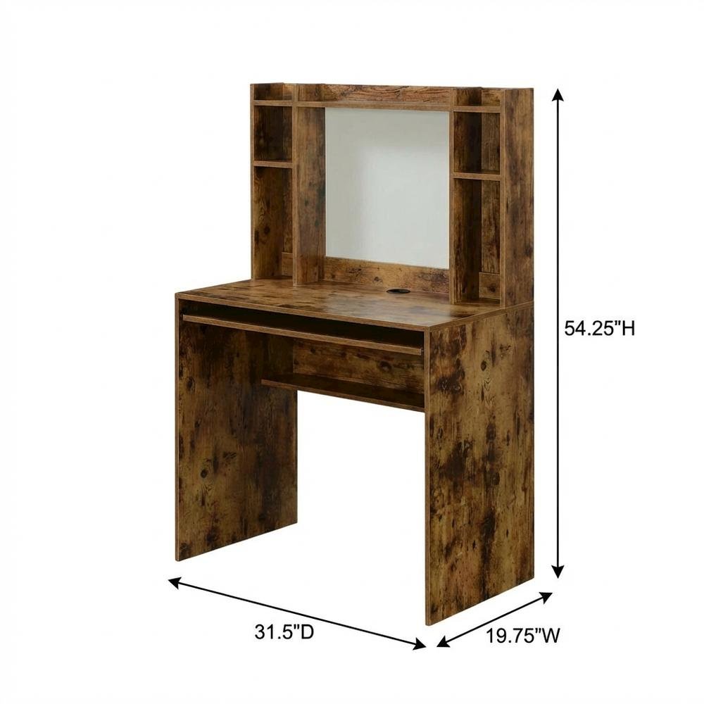 Contemporary Student Desk, Magnetic Bullet, Board And Shelves For Study Space