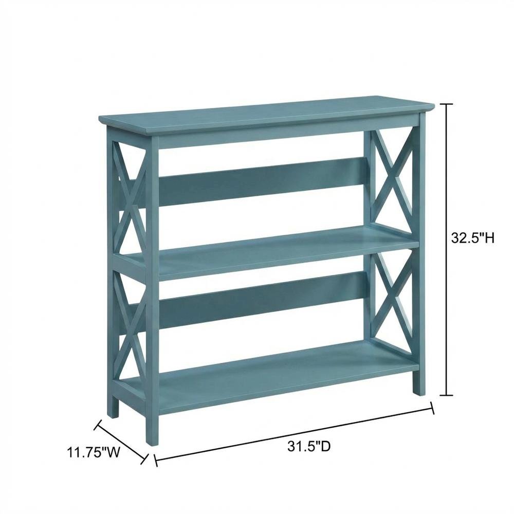 Wooden 3-Tier Bookcase with Non-Lead Finish for Stylish Storage