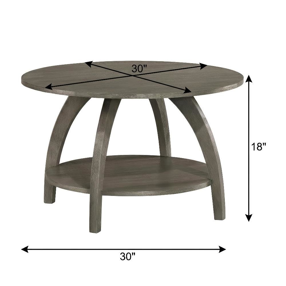 Distressed White Coffee Table with Shelf Scandinavian Style and Sturdy Design