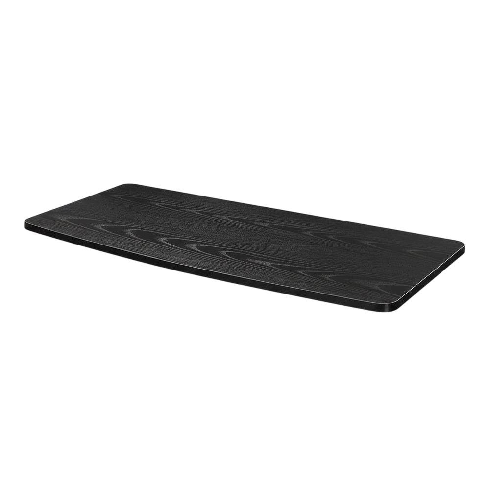 Black TV/Monitor Riser for Screens Up to 43 Inches with Durable Melamine Veneer