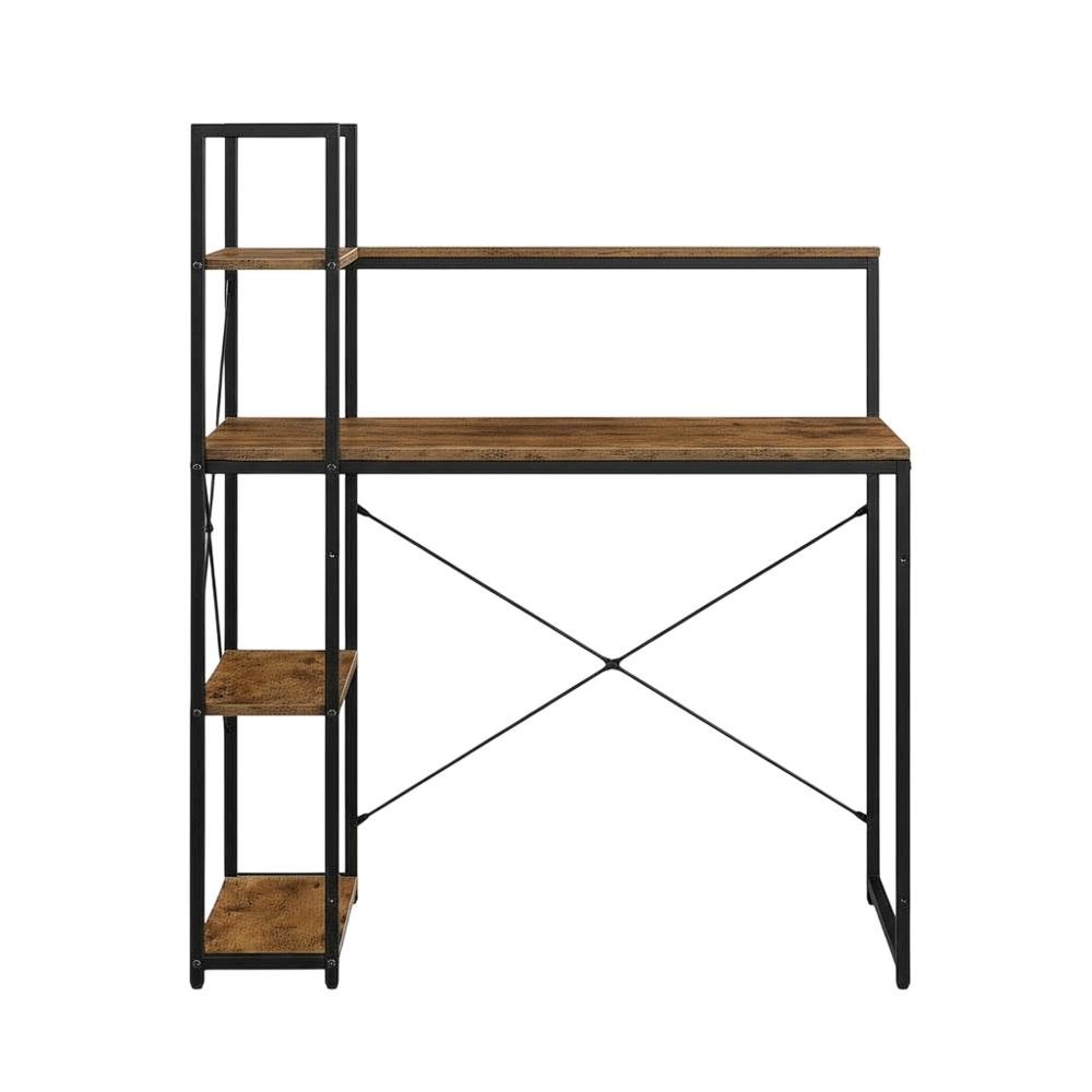 Multi-Color Office Workstation Desk With Shelves And Ample Workspace