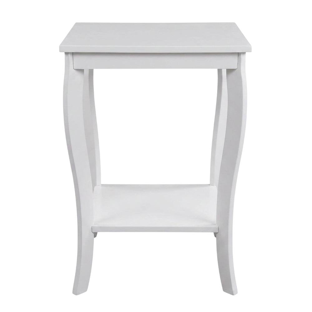 White square end table with modern design and sturdy construction