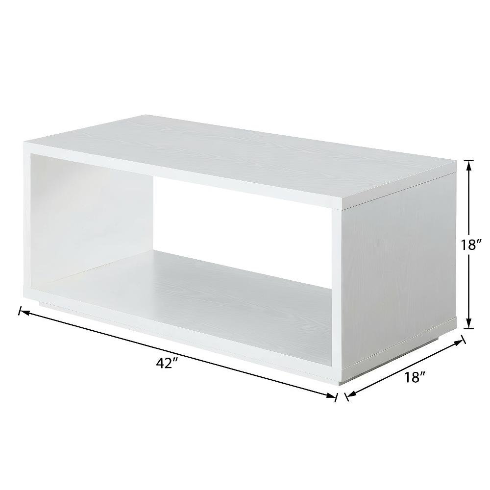 White Honeycomb Particle Board Coffee Table with Sturdy Construction