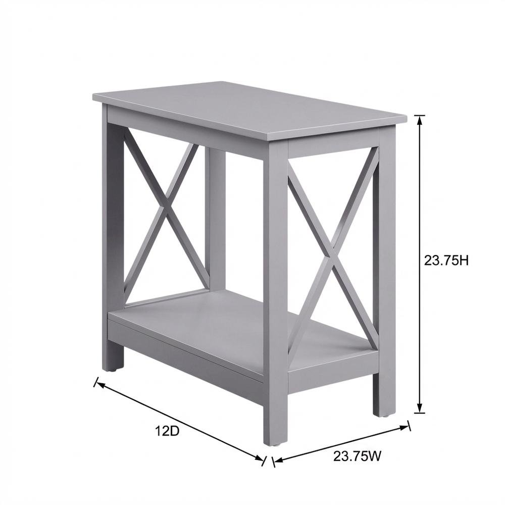 Wooden end table with shelf for living room or bedroom use