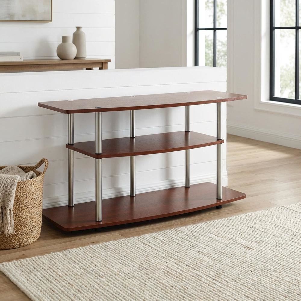 Contemporary Brown Particle Board TV Stand for up to 46-Inch TVs