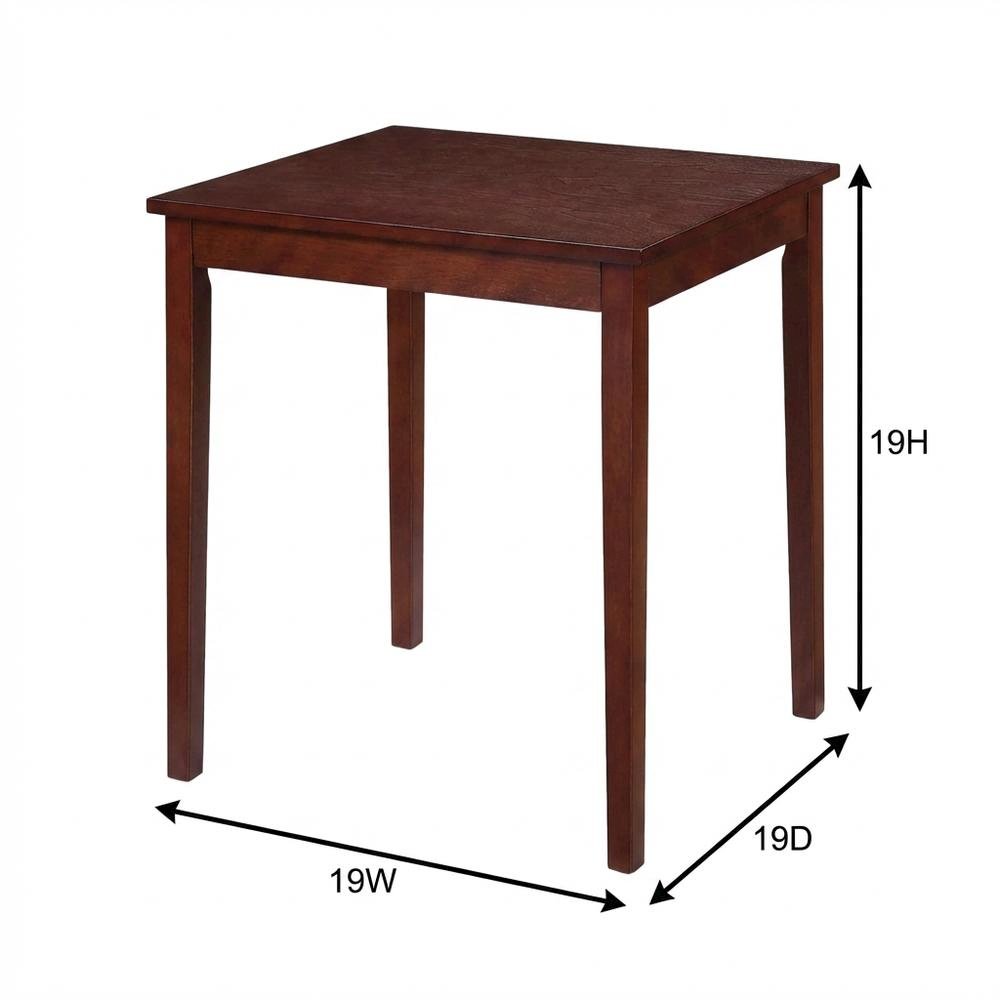 Wood Finish End Tables with Storage Shelves for Living Room and Bedroom