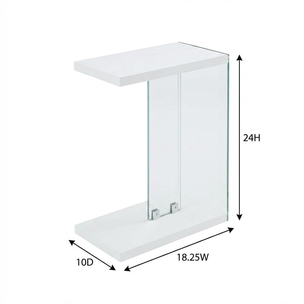 Contemporary White End Table with Sleek Design and Durable Finish