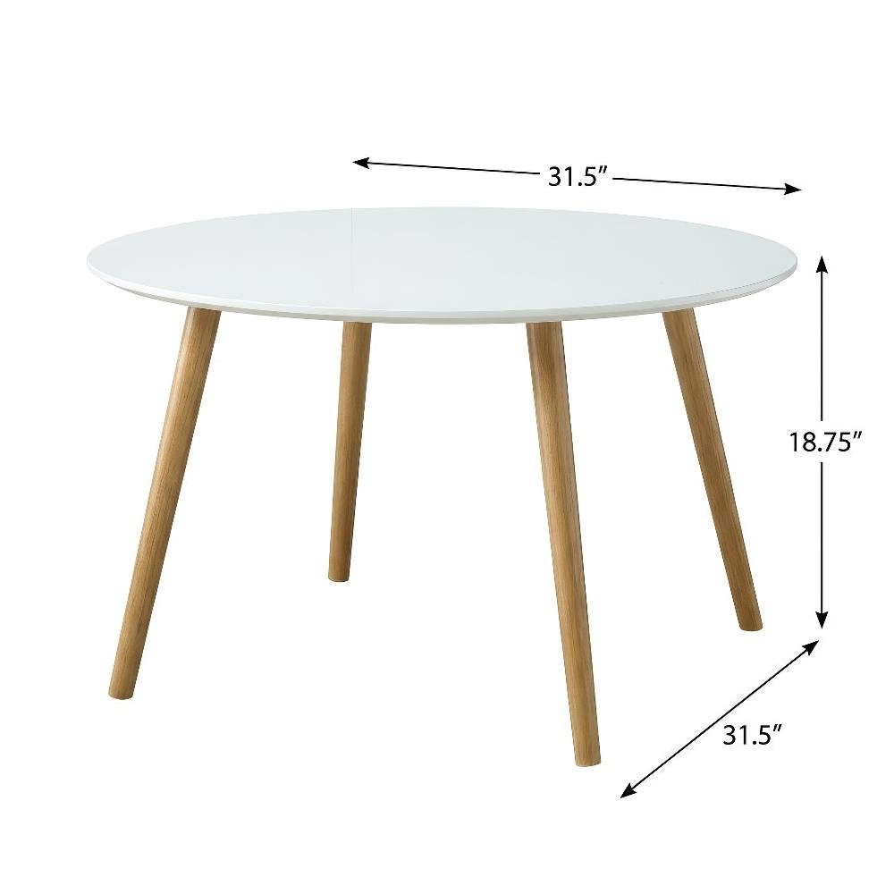 Multi-Color Round Coffee Table with Sturdy Construction and Compact Design SKU