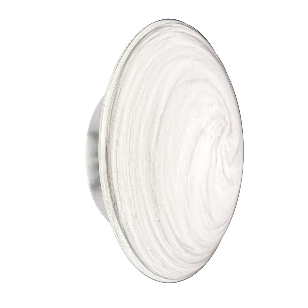 5W Wall Sconce in Polished Chrome w/ Swirl Glass