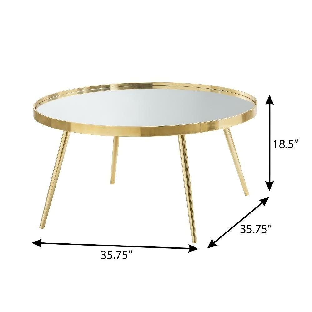 3-Piece Round Coffee and End Table Set with Contemporary Design, Plastic Glide