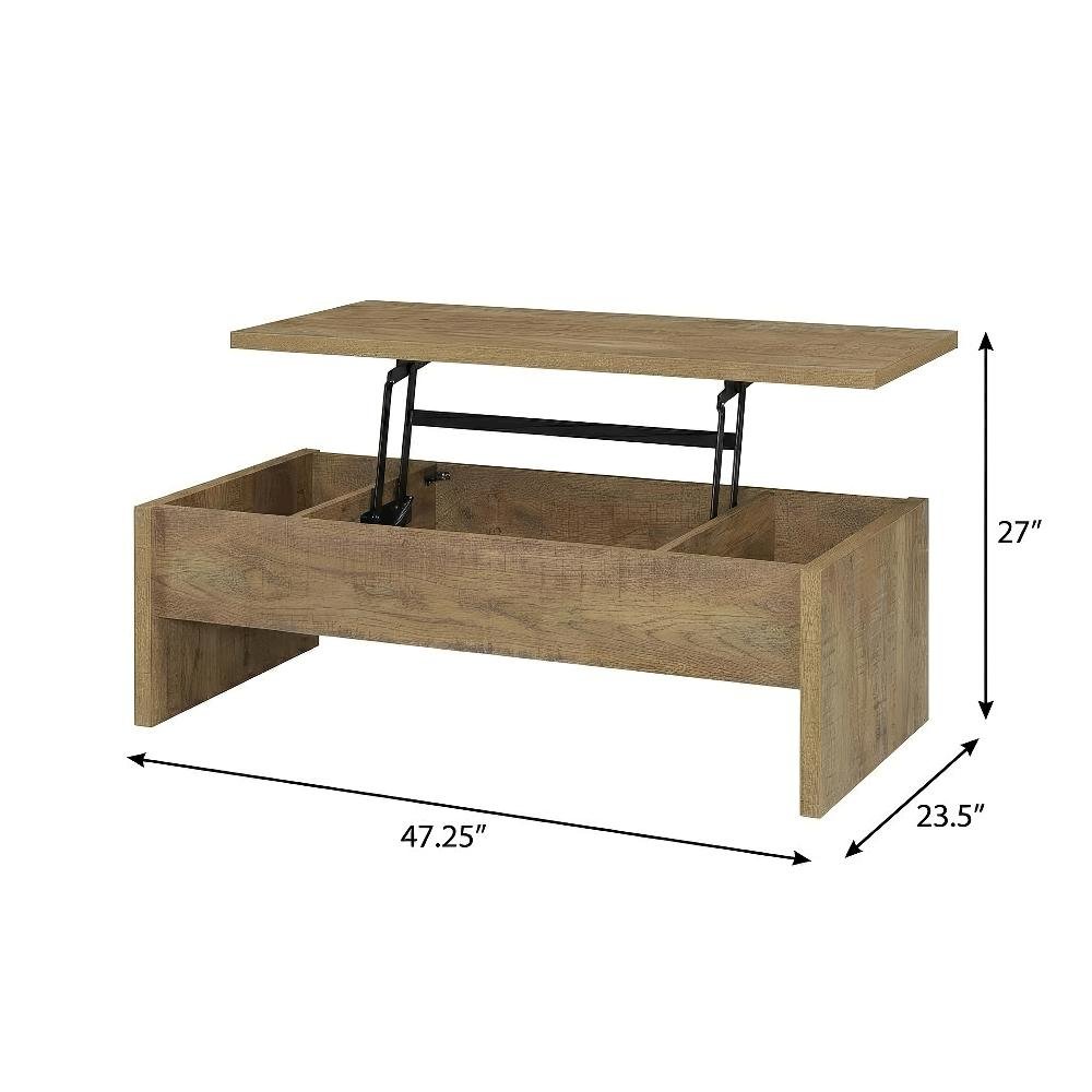 Rustic Mango 2-Piece Lift Top Coffee and End Table Set with Storage
