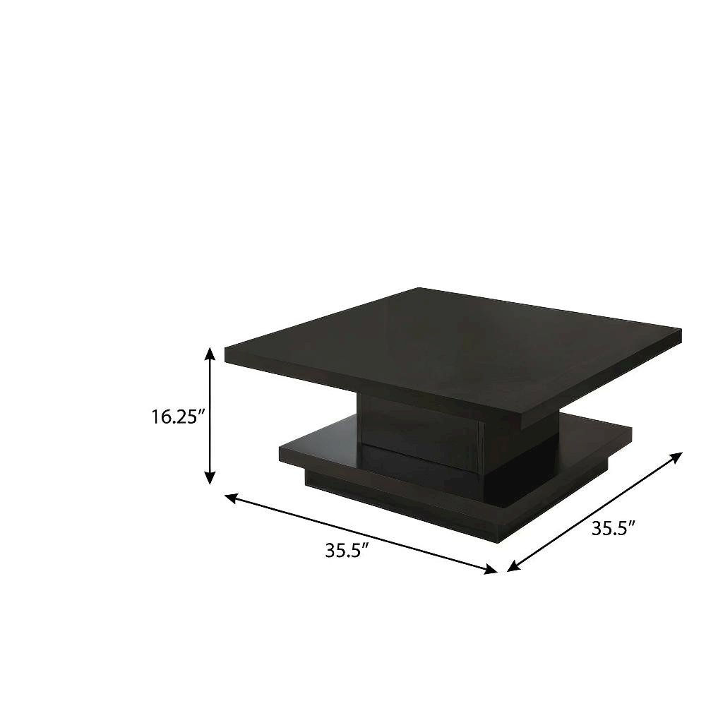 Cappuccino 3-Piece Coffee and End Table Set, Rectangular Tops, Plastic Glides