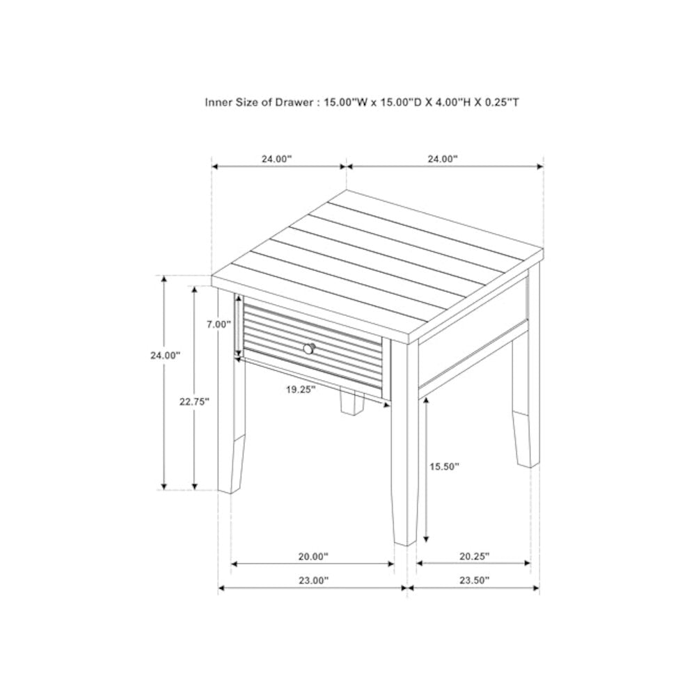 Concord 3-piece Coffee and End Table Set Distressed Java