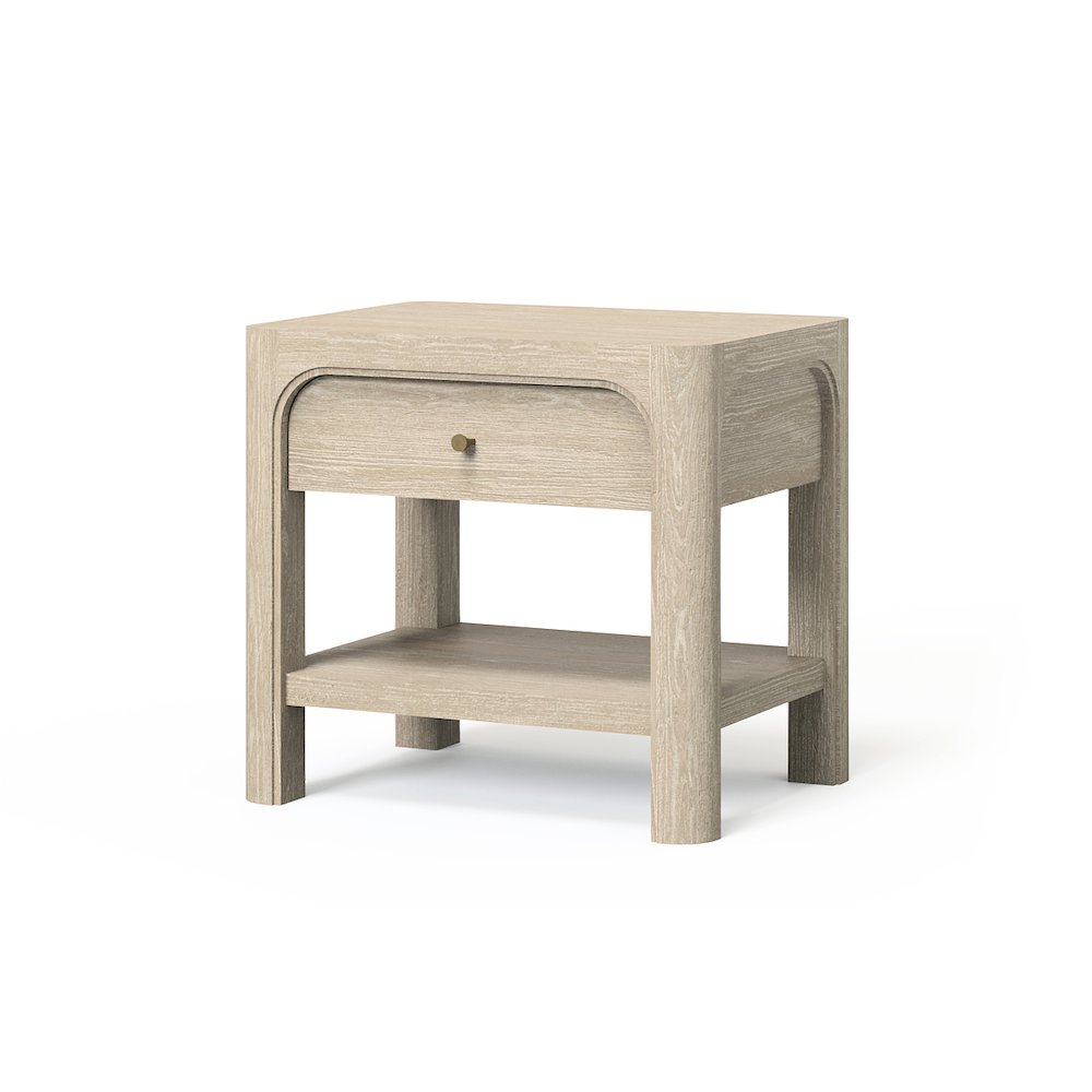 Solano 1-drawer Nightstand Bedside Table Weathered Mango