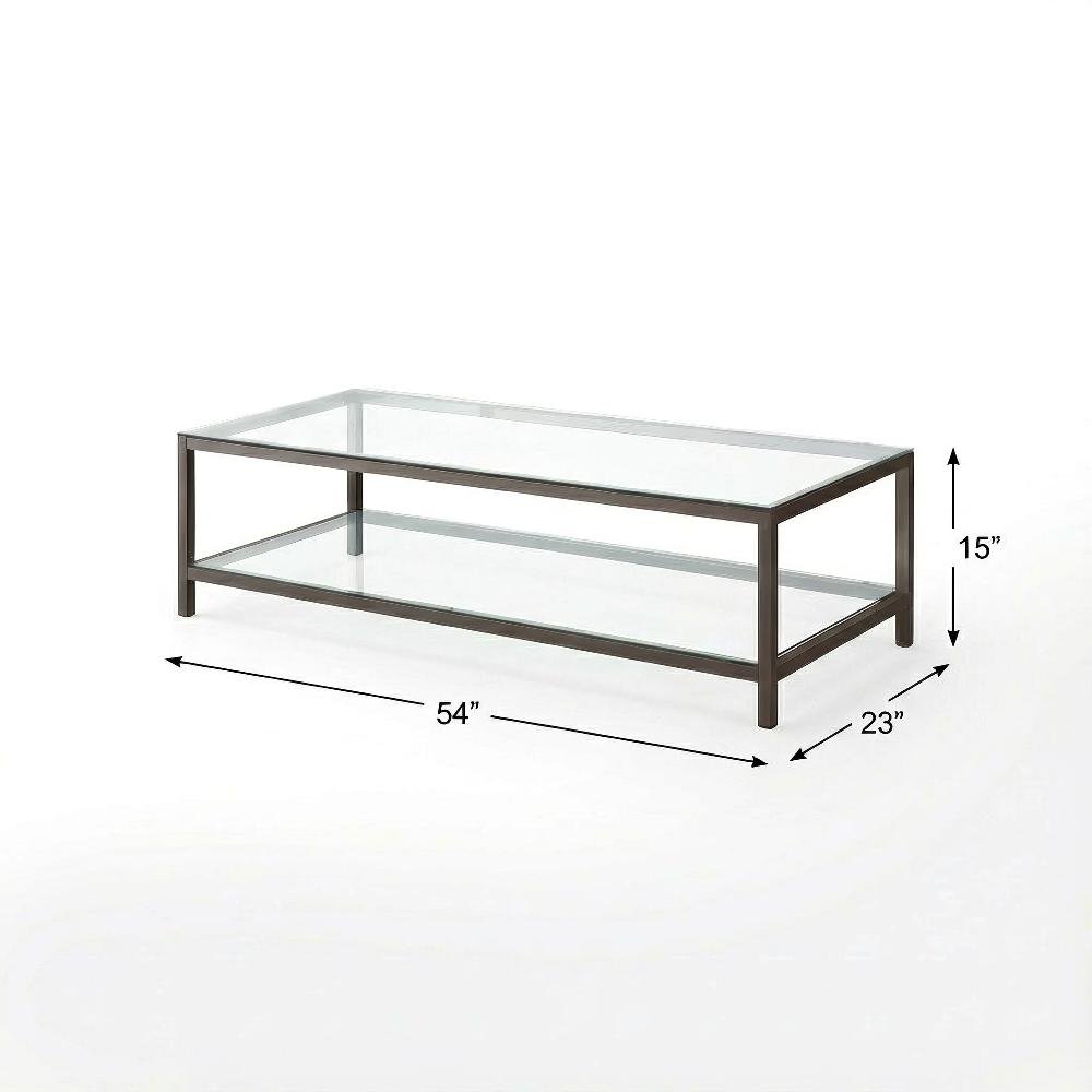 Black 3-Piece Living Room Table Set with Rectangular Coffee and End Tables