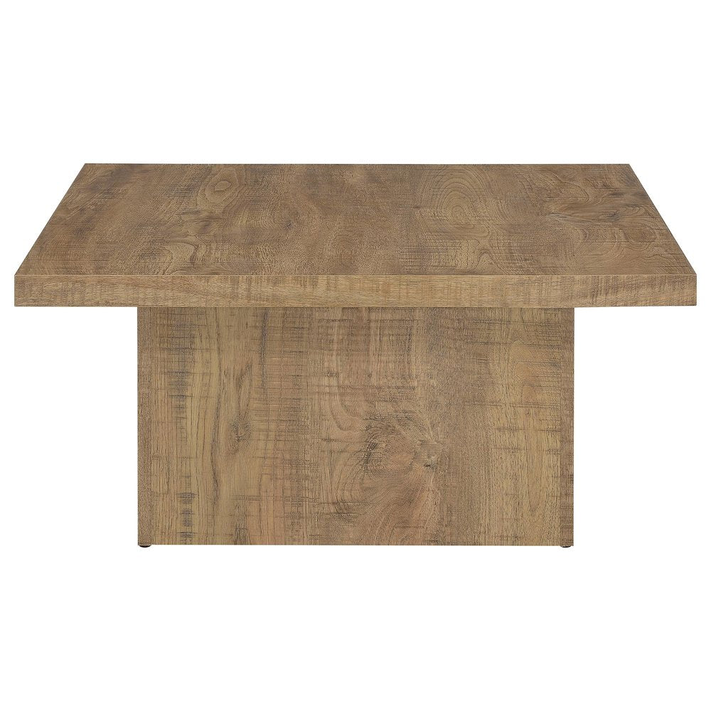 3-Piece Square Coffee & End Table Set, Mango Wood Look, Rustic